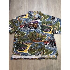 Reyn Spooner Los Angeles Shirt Large L Vintage 90's California All‎ Over Print
